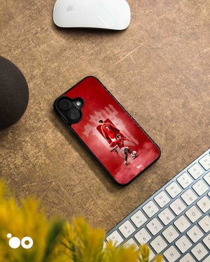 Cristiano Ronaldo Red Legacy iPhone case featuring Manchester United No. 7 artwork on a red background