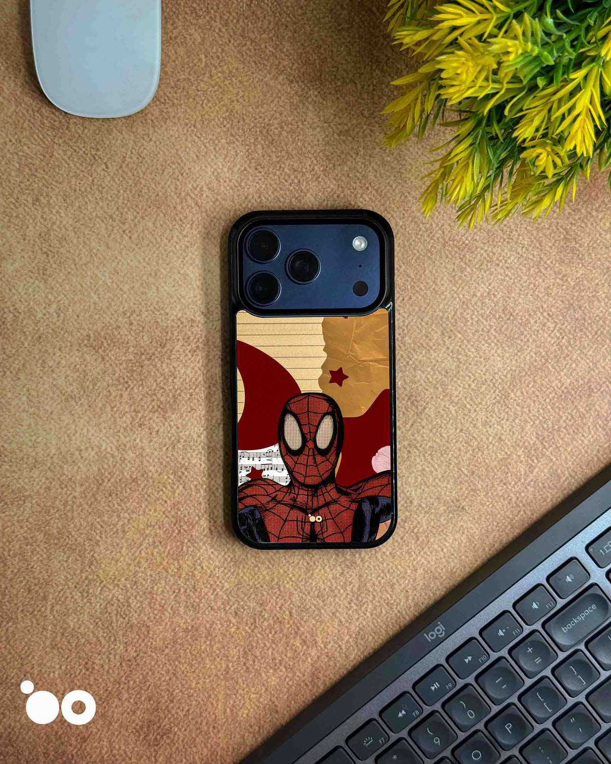 Webbed Classic Spider-Man iPhone case featuring retro comic artwork, bold red graphics and vintage paper textures